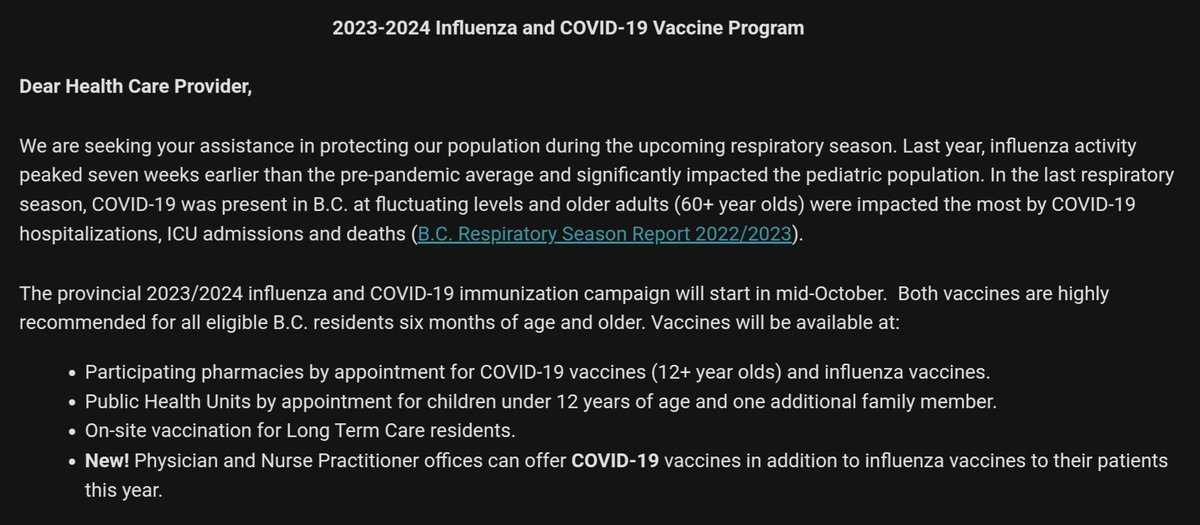 BC physician offices can now choose to offer Covid vaccines #covid19bc