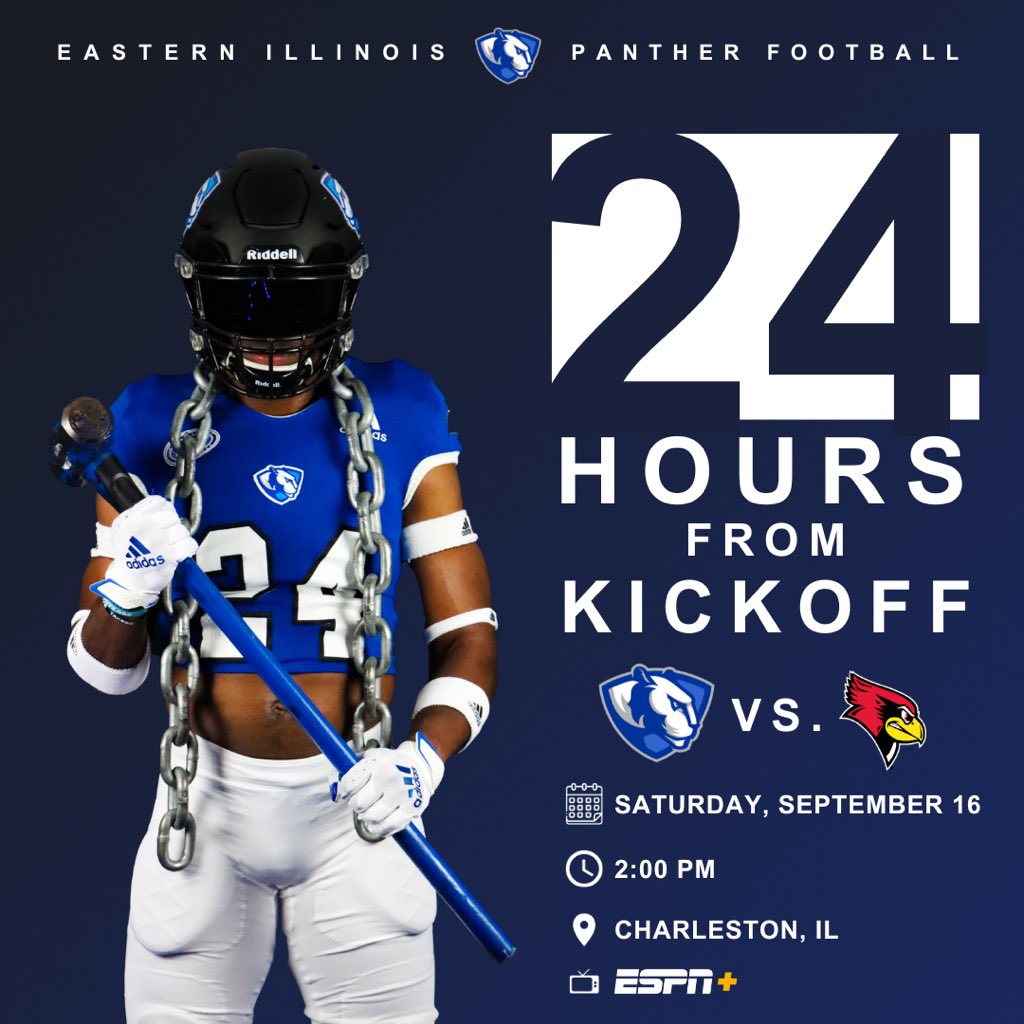 24 hours until kickoff… 

🏆 Mid-America Classic 
🆚 Illinois State 
🗓️ Sept. 16
⌚️ 2:00 PM
📍 O’Brien Field 
📺 ESPN+ 

#WeNotMe | #BleedBlue