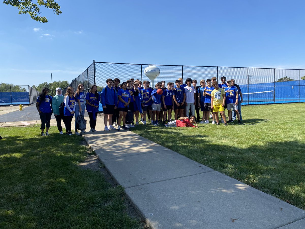 Great Day today wrapping up Homecoming Week with our annual KickBall Challenge! Congrats to 
Mr. VanderVeens class taking the W! @McWoolley3