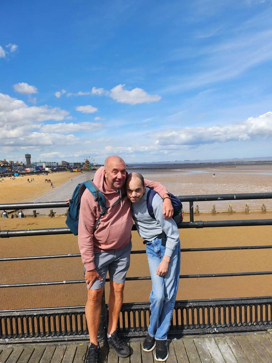 BurtonSt's tweet image. Had an amazing train trip to #Cleethorpes with Craig for the 1st time! He Enjoyed the beach, pier, and some delicious ice cream, can't wait to go back! 🍧 #AbilityNotDisability