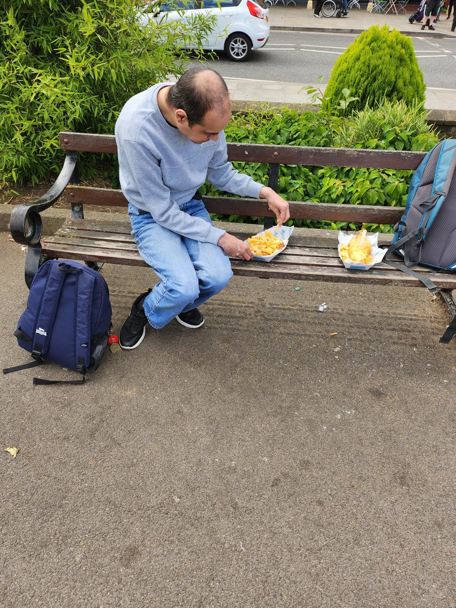 BurtonSt's tweet image. Had an amazing train trip to #Cleethorpes with Craig for the 1st time! He Enjoyed the beach, pier, and some delicious ice cream, can't wait to go back! 🍧 #AbilityNotDisability