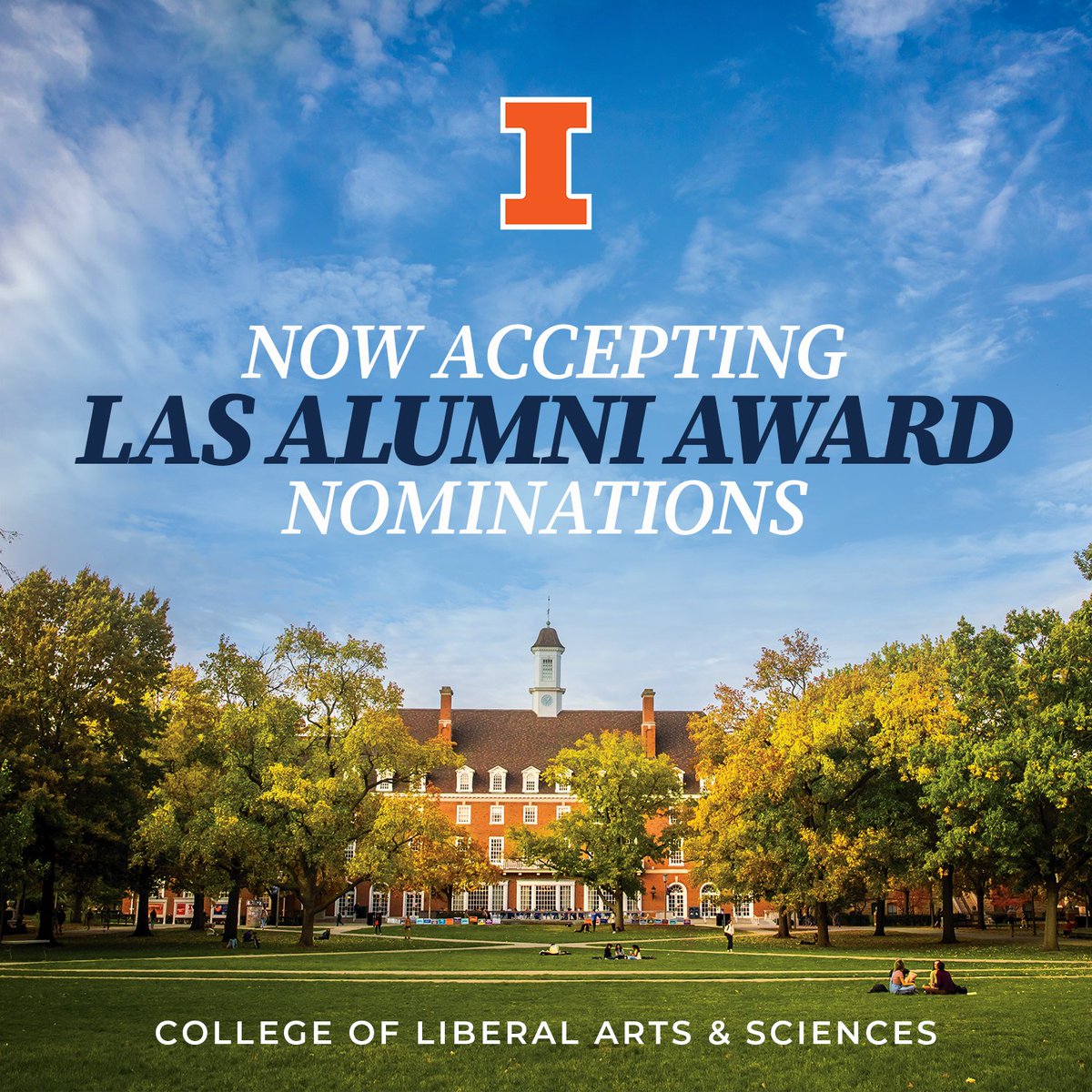 Know of an inspiring LAS alumnus? Nominate them for an LAS Alumni Award! 

The application process is simple and open to all. 

Nominations are due October 4, so get started now: las.illinois.edu/alumni/awards