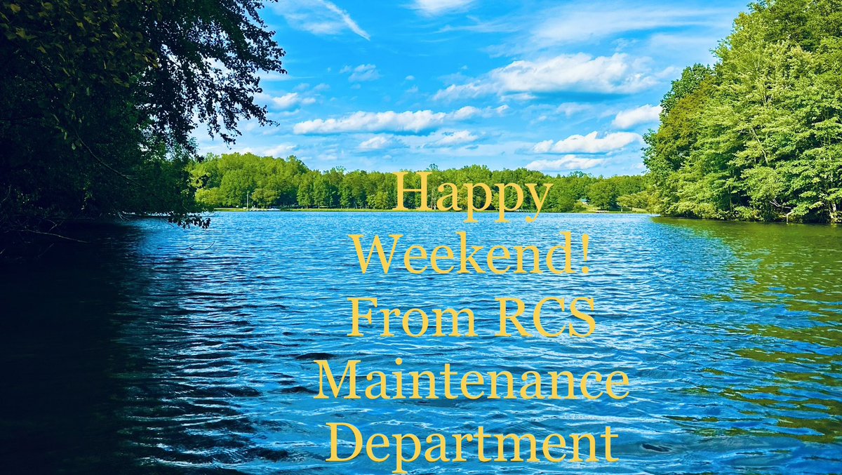 We wish you all a happy weekend from the RCS Maintenance! 🛠️