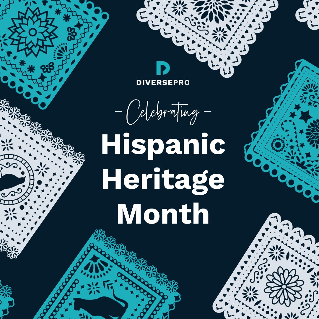 DiversePro_App's tweet photo. Today we kick-off #HispanicHeritageMonth! Hispanic and Latinx communities are incredibly diverse, representing various countries, languages, and traditions. This month allows us to honor and recognize this beautiful community. #diversepro https://t.co/K6ecLyxlNv
