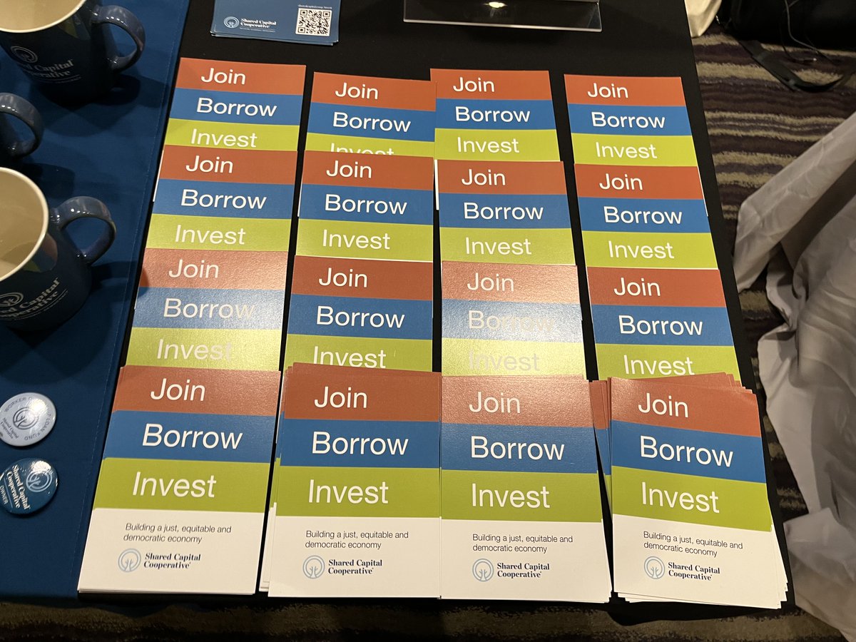 Shared_Capital's tweet photo. We are at @UpandComingCoop Conference in St. Paul,MN!
Check out our table (and grab some stuff! Like mugs!) and say hello. We're so excited to be part of this conference and hope to see you soon.#gocoop #foodcoops #coopstartups @UpandComingCoop https://t.co/9aBeRLONAz