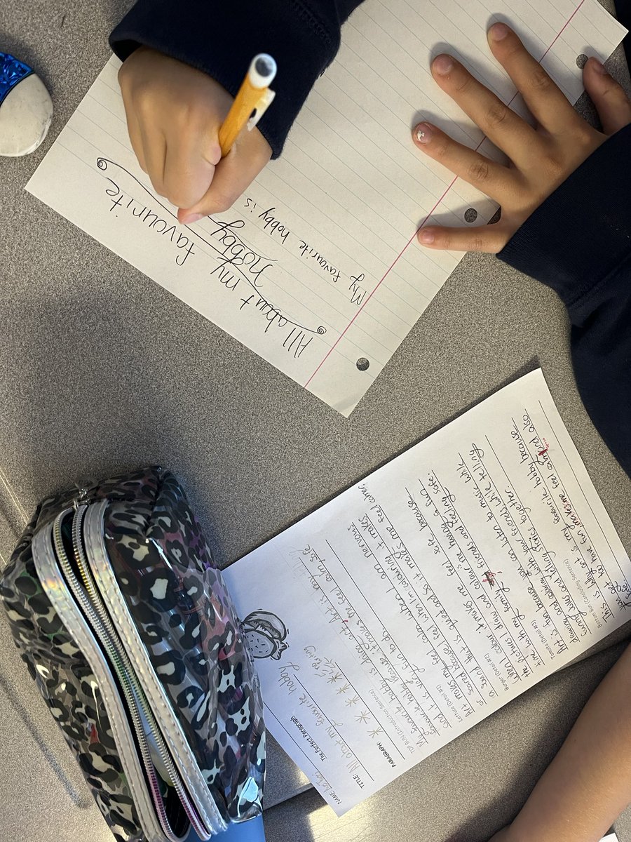 MissRachner's tweet photo. Finishing off our second week with paragraph writing. We are learning to write, edit, and proofread our own texts. We came up with some great strategies! @StJohnPaul2 https://t.co/w0EWilxAPl