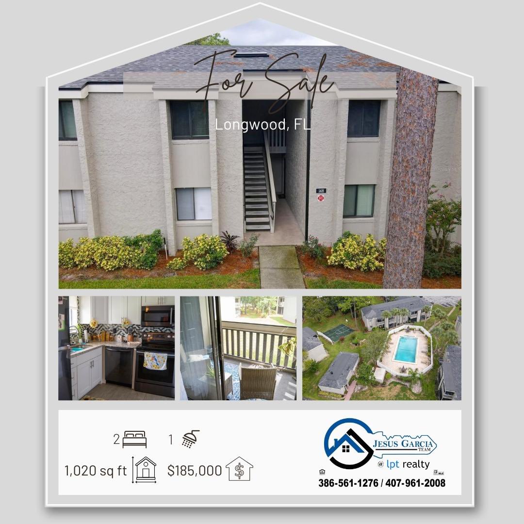 New listing!
This 2nd floor corner unit is waiting for you. The community offers fantastic amenities like pools, fitness center, and more!
Don't miss out on this fantastic opportunity
📱386-561-1276  
☎️407-961-2008

#lptrealty #FloridaHomes #LongwoodFl #CentralFlorida