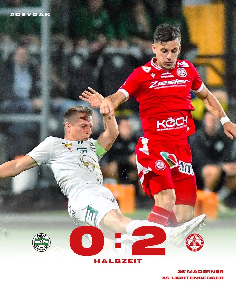 grazerak's tweet photo. In den letzten 10 Minuten noch einmal aufgedreht und 2x getroffen! Weiter so Rote! 🙌🏼
__________
⏱️ HT‘ | #DSVGAK 0:2 #LigaZwa https://t.co/d3pAX7KfLU
