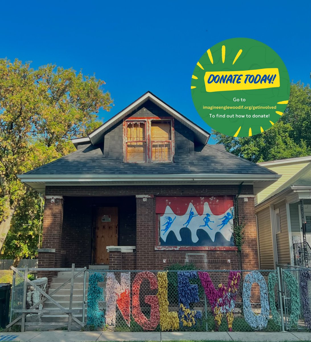 Consider this the "before" picture!✨

We are excited that demolition has begun on the Healing House. With your help we will be able to obtain our goal of $200,000 to get us across the finish line. Thank you for your  support! To donate, visit: imagineenglewoodif.org