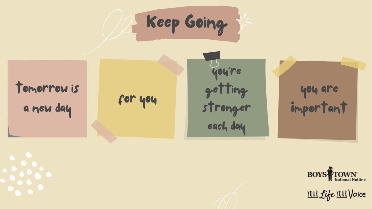BoysTownHotline's tweet image. If you struggling to find a reason to keep going, let’s talk. bit.ly/ylyvKeepGoing Our hotline specializes in talking with kids, teens, and young adults. Call 800-448-3000 or TEXT VOICE to 20121. yourlifeyourvoice.org #SuicidePrevention #WithHelpComesHope