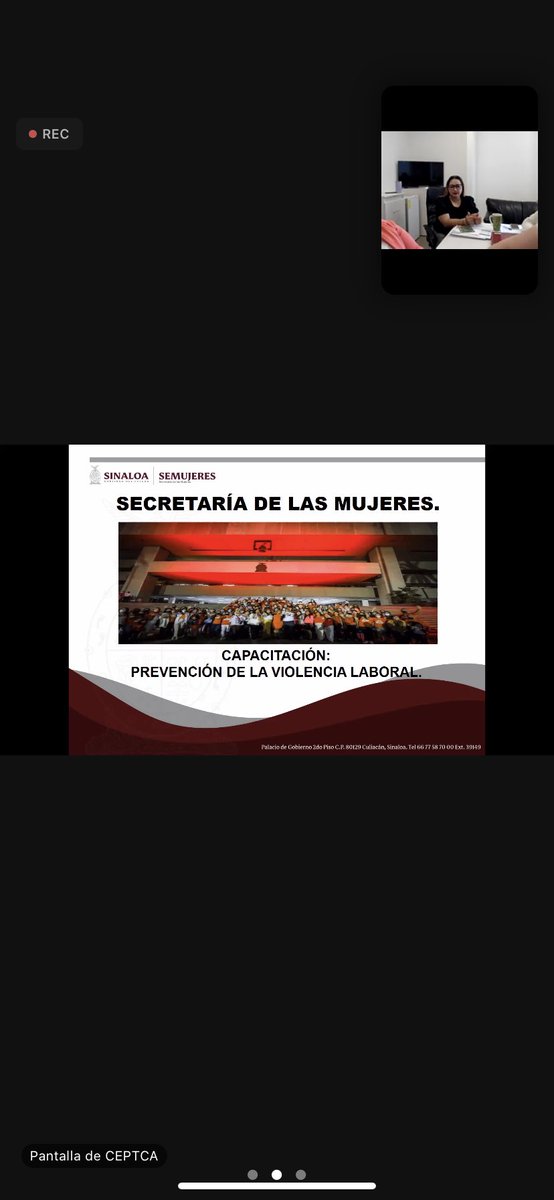capalosmochis's tweet photo. El día de ayer se impartió de manera virtual la CAPACITACIÓN:
PREVENCIÓN DE LA VIOLENCIA LABORAL en coordinación con SEMUJERES, capacitando al personal de Cecosama Los Mochis.

#CEPTCA #sinaloa https://t.co/fUXz8qF33a
