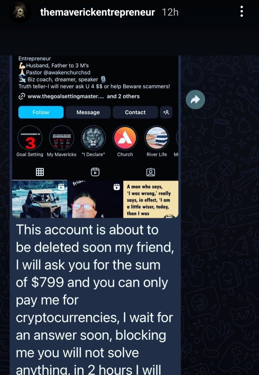 AwakenExposed's tweet photo. @askdrmatt had his Instagram account hacked and now it's being held for ransom and all I can think about are the lyrics to Karma by Taylor Swift. π #Karma #KarmaIsMyBoyfriend #AwakenChurchSD #AskDrMatt #PleaseDont #Crypto https://t.co/Z0JSjh4wlm
