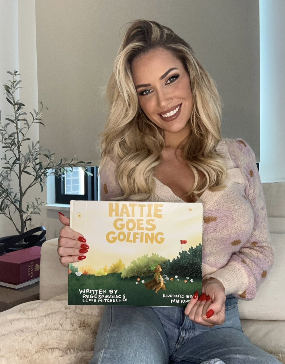 PaigeSpiranac's tweet photo. I wrote a children’s book with my sister! The book is about having courage, being determined, and showing how wonderful the game of golf can be for everyone! Hope it will get your little ones into the game❤️ click here to order yours-https://t.co/BcNEsuU0Q5 https://t.co/wfJZTOBfRR