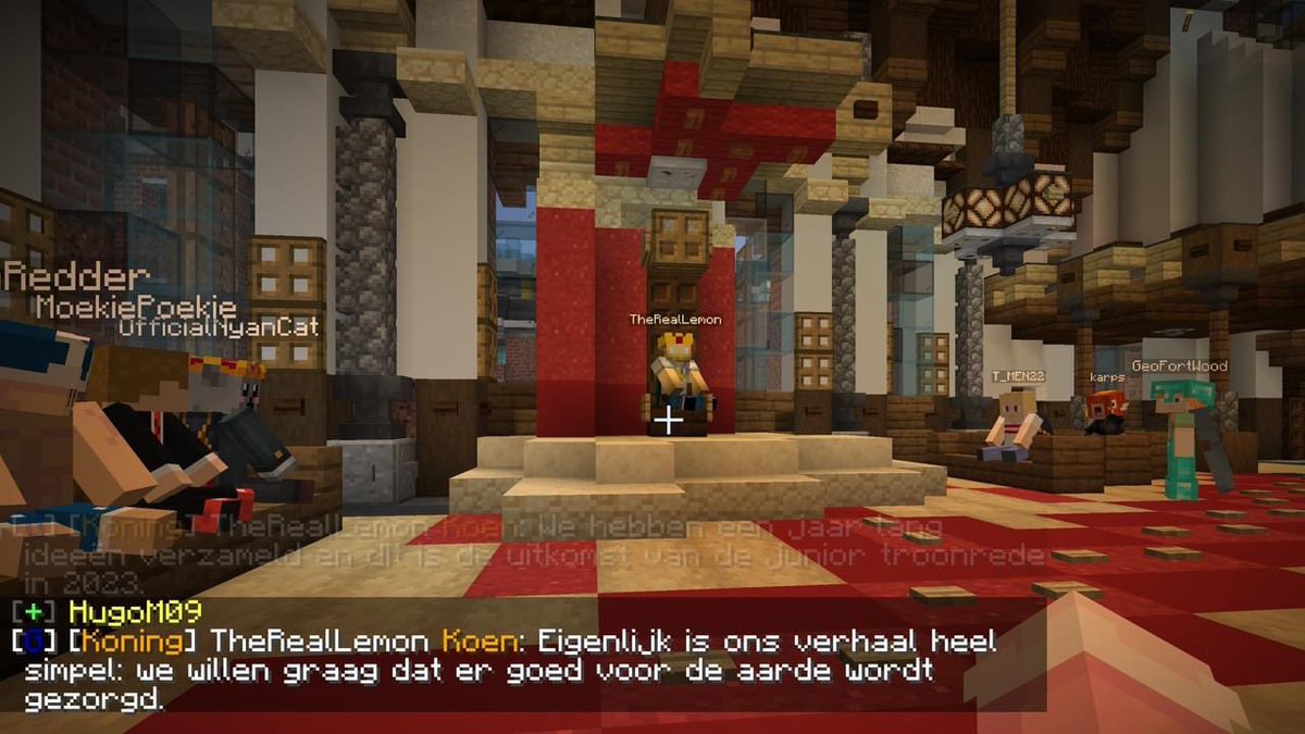 Bij GeoFort hebben we, op basis van input van zo’n 5.000 jongeren, een troonrede geschreven en voorgelezen door Minecraft Koning Koen. Duidelijk is dat kinderen het klimaat hoog op de agenda hebben staan! 🌳 geofort.nl/news/kinderen-… #troonrede #Prinsjesdag #juniortroonrede
