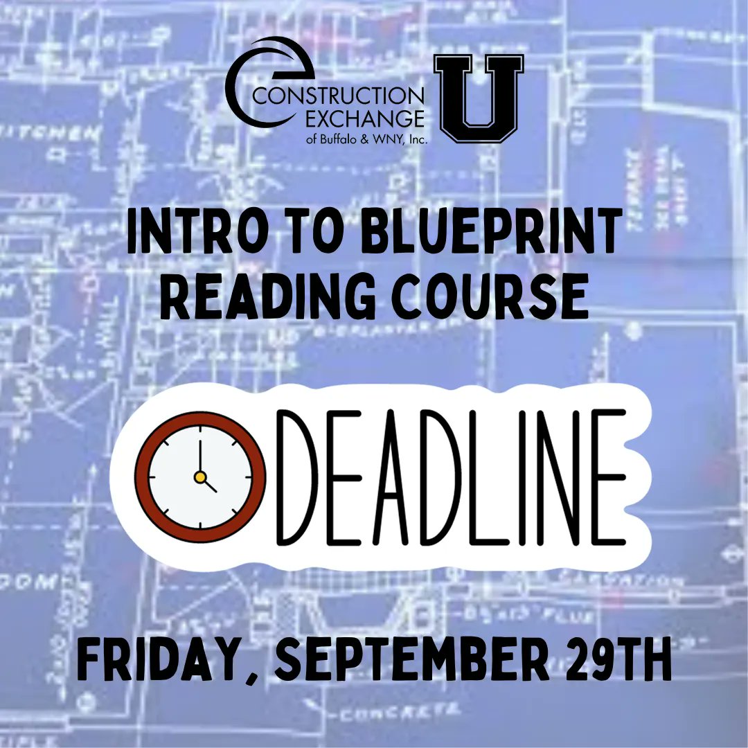 Deadline to register for ConEx U's fall offering of "Intro to Blueprint Reading" is 2 WEEKS AWAY! Space is limited, so reserve your spot now buff.ly/48uNtMH