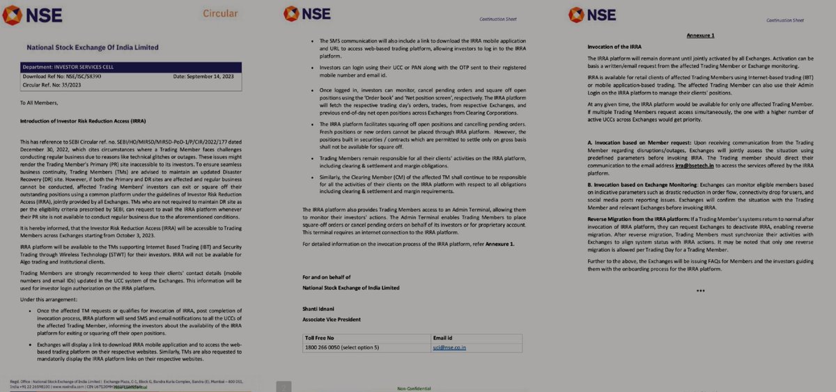 NiveshMantr's tweet photo. #GOODNEWS
From October 3rd, #SEBI will be giving access to a new platform (#Investor Risk Reduction Access - #IRRA) where #traders can #SquareOff their open #positions in case any #broker #terminal is down.
#info #StockMarketindia #nseindia #NSE https://t.co/g8Pe1JDZcZ