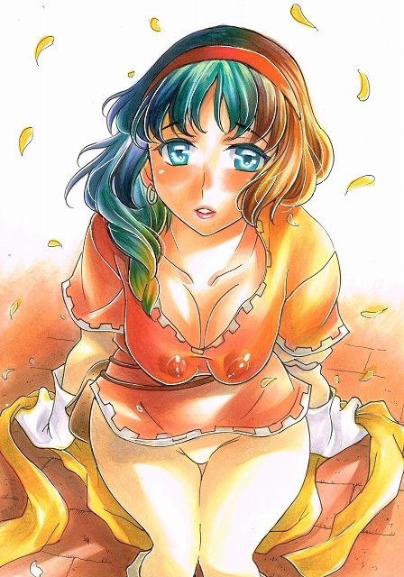 過去絵に色をつけてみました。
『蒼き流星SPTレイズナー』より
アンナ・ステファ二ーさんです。 