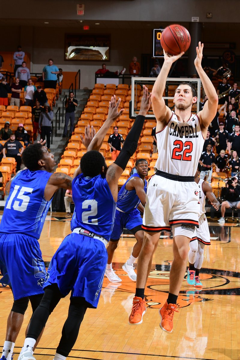 GoCamelsMBB's tweet photo. Congratulations to Cory Gensler as he is inducted into the Cary High School Hall of Fame today!

Gensler is Cary's all-time leading scorer, and followed with an outstanding career at CU!

His Campbell career includes being second in career games played, 2020 Scholar Athlete of the Year, and a Big South regular season champion!

@CoryGens2 | #RollHumps🐪🏀