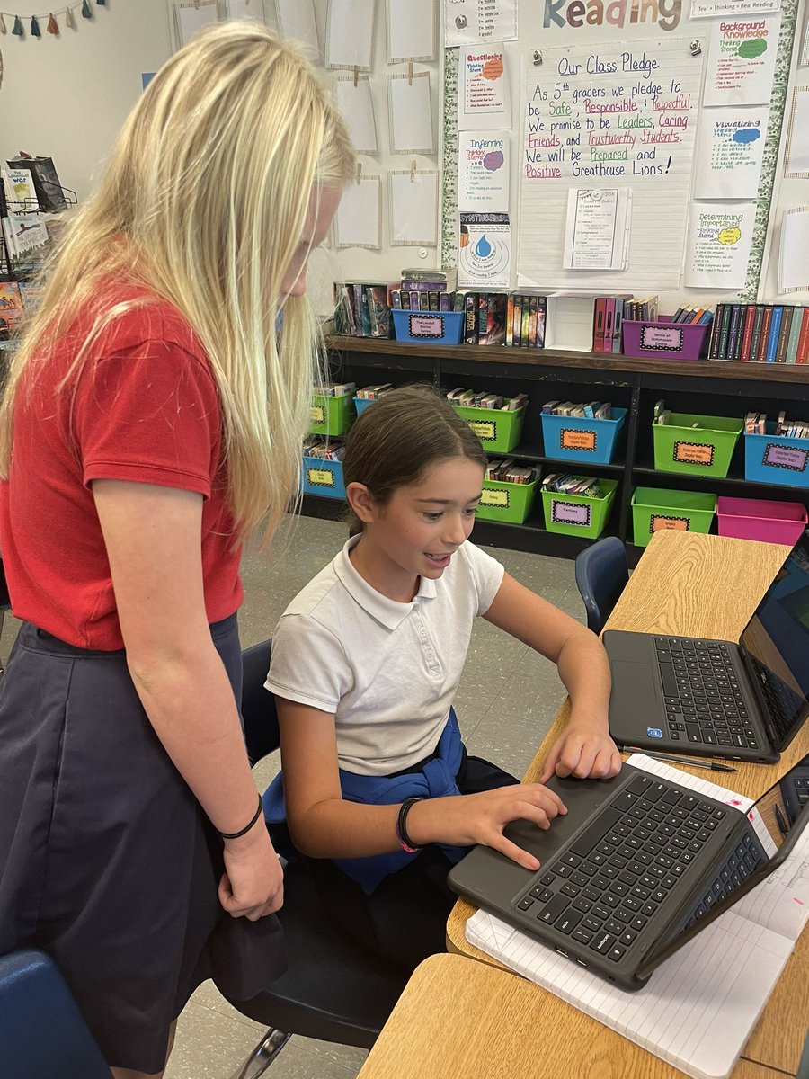 GHSPrincipal's tweet image. Dr. Rosenthal came by and enjoyed our 5th graders sharing Where I’m From poems.  #providingactivespecificfeedback #studentwriting @JCPSZone3AS  @GreathouseLions