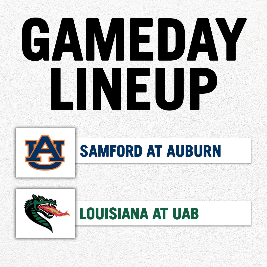 eventivesports's tweet photo. Check out where our Gameday teams will be for Week 3! ⬇️ 

📍 Auburn | It’s Homecoming on the Plains as Auburn faces Samford 🐯

📍 Birmingham | UAB is back at Protective Stadium and will host Louisiana 🐉

#EventiveSports https://t.co/FAvovLEZDv