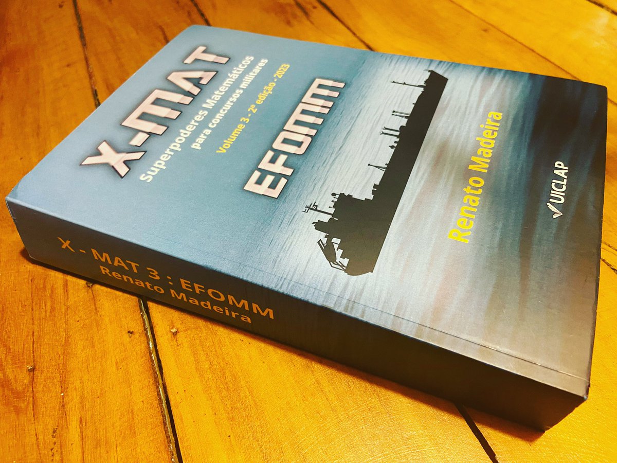 rocmadeira's tweet image. Chegou meu exemplar do livro X-MAT 3 EFOMM!😍😍😍.
E você, já adquiriu o seu? No deixe para depois. Vai lá em uiclap.bio/rocmadeira.
#efomm #xmat #uiclap #madematica