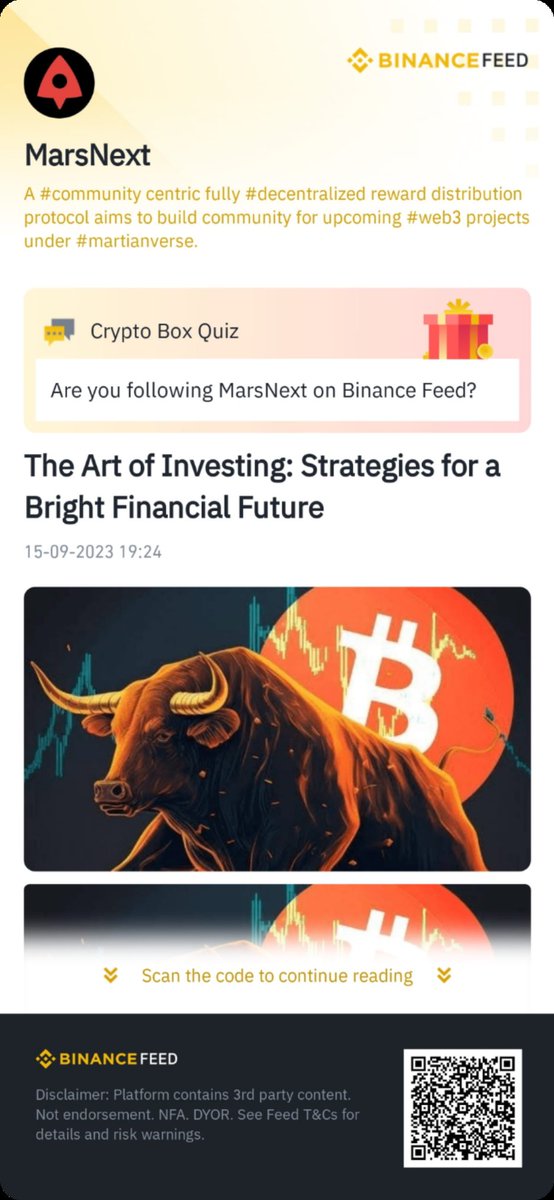 0xMarsNext's tweet image. Follow and like on #binance feed

binance.com/en/feed/post/1…

#marsnext #Crypto