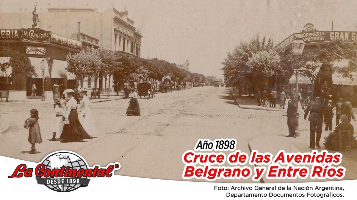 1898 - La Continental en Av. Belgrano y Entre Ríos🍕
Foto: Archivo General de la Nación Argentina, Departamento Documentos Fotográficos.