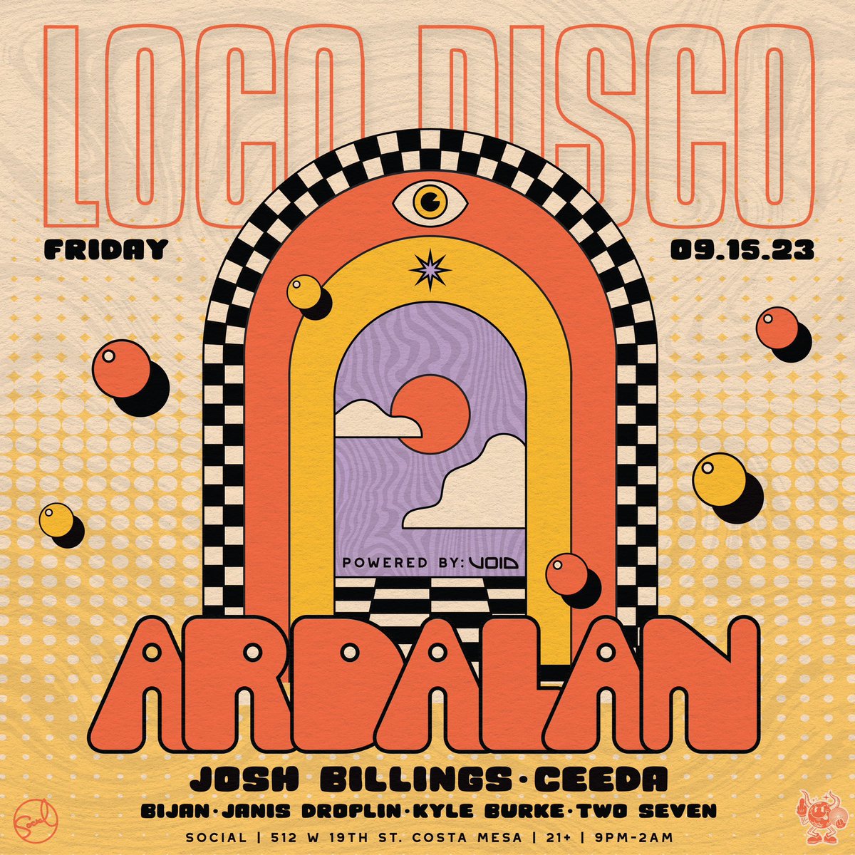 TONIGHT ARDALAN AT SOCIAL COSTA MESA POWERED BY VOID ACOUSTICS
LAST CHANCE TIX LINK IN BIO❤️