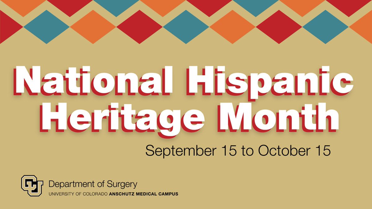 🎉 We are celebrating #HispanicHeritageMonth at the CU Department of Surgery! 

Join us in honoring the incredible contributions of Hispanic healthcare professionals to the world of medicine.