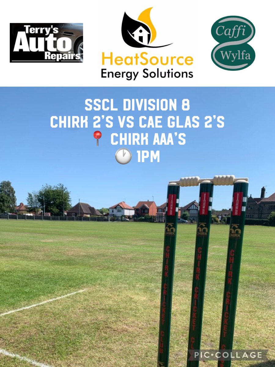 ChirkCC's tweet photo. 🚨  Matches 🚨 16th Sept

1XI travel to Bomere Heath and 2XI host Cae Glas🏏

Last games of the season 🥲 let’s hope for wins across the board! 🙌🏻

Thankyou to our sponsors:
@HeatSource_ES 
@terrysautos1 
@caffiwylfa 

#UTC 

@ShropCCLeague @CowCornerPod @mansfieldsportg https://t.co/eoD8sAylX2