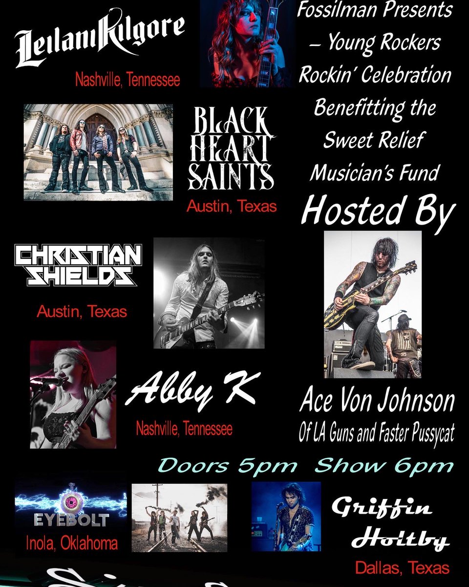 TheHookRocks's tweet image. ⚡️Tomorrow night I will brave the Texas heat, mullets, and belt buckles to hang out with my friends @pachyrhizodus @acevonjohnson @LeilaniKilgore @abbykrocks @BlackHeartSts &amp;amp; @ChrisShields23 to support @SweetRelief! I expect all you Texas Cowboys &amp;amp; Cowgirls to be there! #benefit