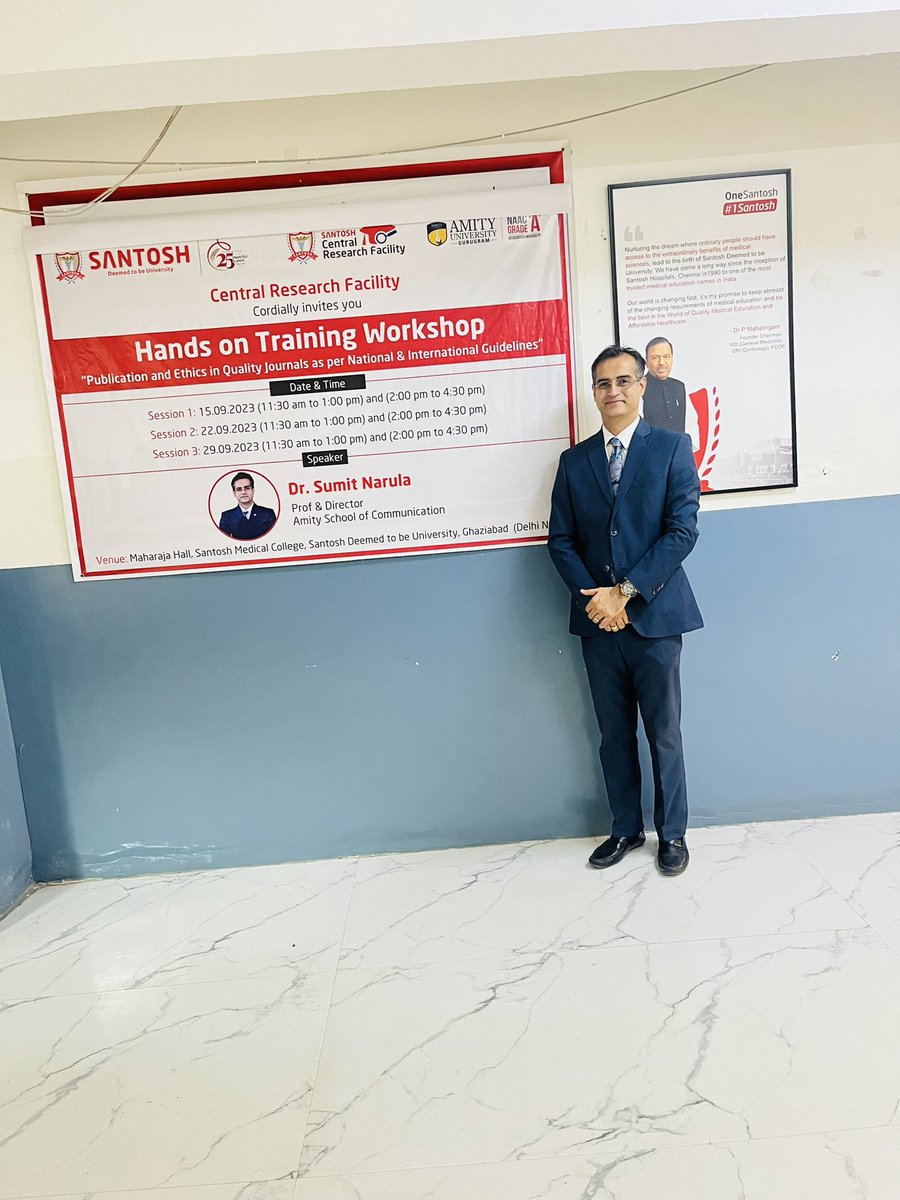 snarula2's tweet photo. Took a hands-on training workshop at Santosh Medical College on how to catch Fake/Predatory/Cloned journals in Medical Research @ICMRDELHI @NMC_IND @ugc_india @aiims_newdelhi @AICTE_INDIA @NAAC_India @EduMinOfIndia @EduMinOfIndia @PMOIndia https://t.co/CtiO89PIFB