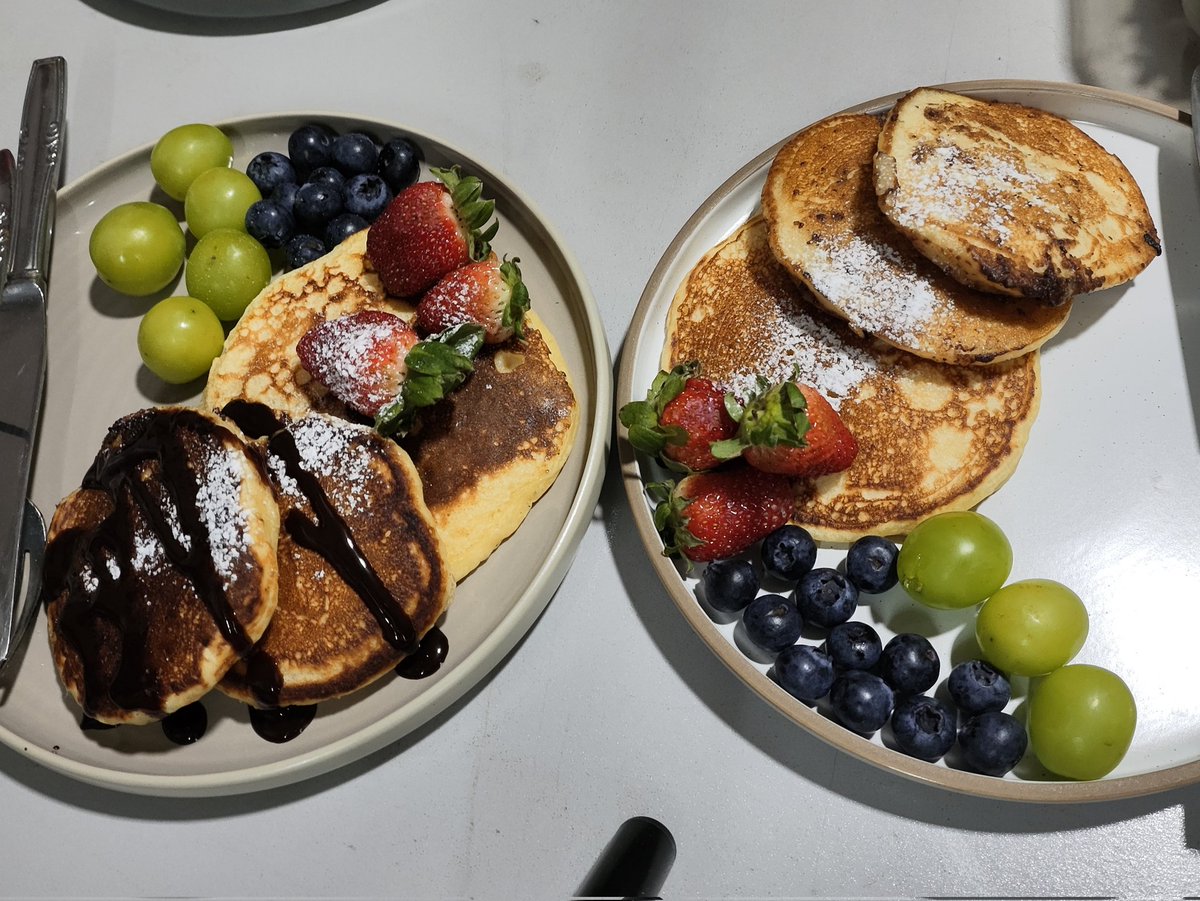 今天的成品！有興趣過程的人可以看回放～ mura晚點再整理菜譜給你們哦！

#pancake #breakfast #cookingstream #muraOnShift
