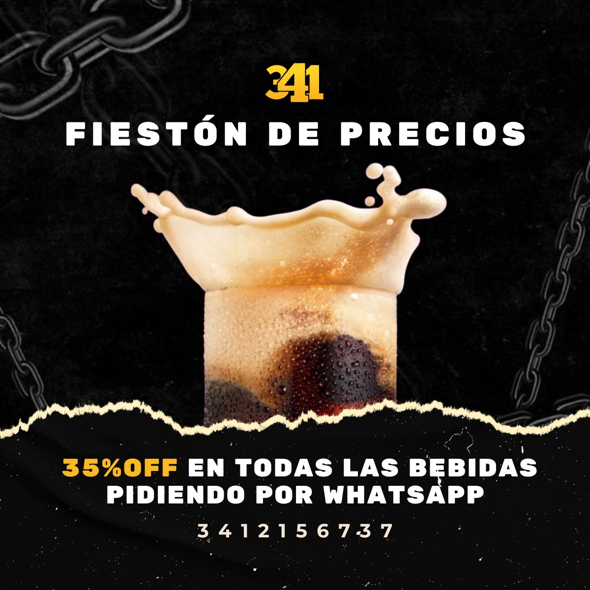 341delivery's tweet image. SI TODOS SUBEN, NOSOTROS BAJAMOS 😉🍻

¡Queremos seguir de fiesta! 🥳🙌🏻 Hacé tu pedido por WHATSAPP al 3412156737 y accedé a un 35%OFF EN TODAS LAS BEBIDAS de nuestra carta.

 *¡Consultanos por las promos de la semana!*🔥

UN AÑO MÁS, SIENDO LA NOCHE DE ROSARIO.🌃