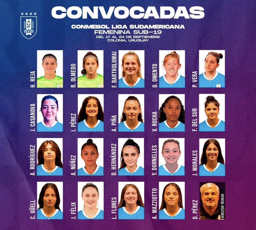 #Colonienses | La migueletense Josefina Félix entra en la convocatoria del DT Daniel Pérez para disputar la Liga Sudamericana Sub19 a jugarse en Colonia del 17 al 24 de septiembre.