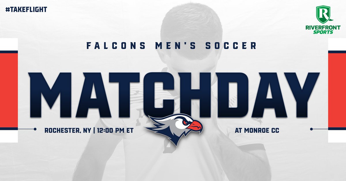 It's a men's soccer #MATCHDAY! The lads hit the road to Rochester... ⏰ 12:00pm ET 🆚 @MCCTribunes 📍 Rochester, NY 🏟️ John L. DiMarco Field #GoFalcons | #FalconsFutbol