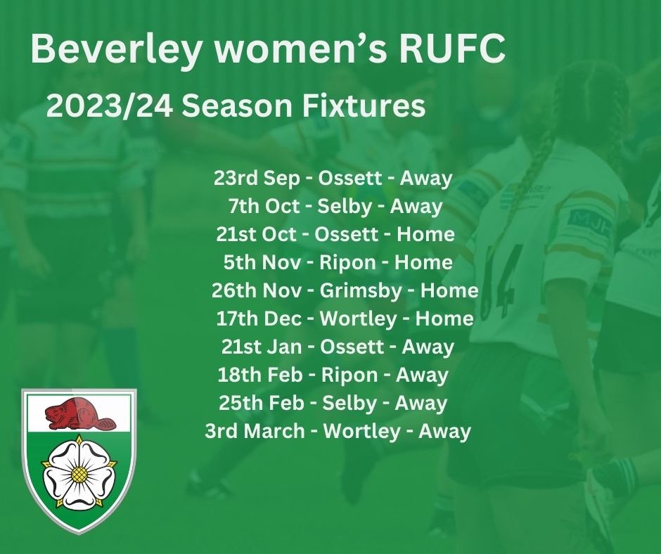 This seasons fixtures! Put these dates in your diary and get yourself down to support us as we start our season! 
Watch this space and keep yourself updated, we’re certain there is some exciting stuff on the way! 
💚🖤🦫