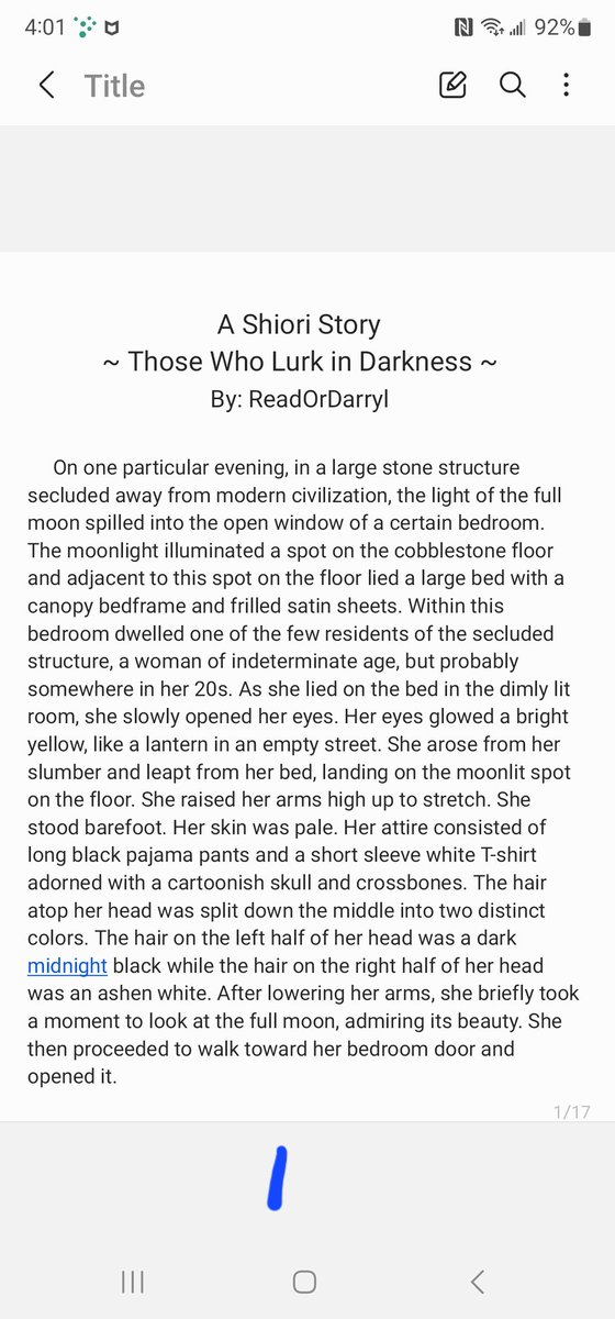 ReadOrDarryl's tweet photo. Hi 👋 
I'm a fan of Shiori Novella
I've been working on a fanfiction about her for a couple of weeks
It was just gonna be a short little thing but ideas just kept coming
So here's
        A Shiori Story 
~ Those Who Lurk in Darkness ~

Please enjoy  
(THREAD 1/5)
#ShiorinStories https://t.co/8DOplYw9SA