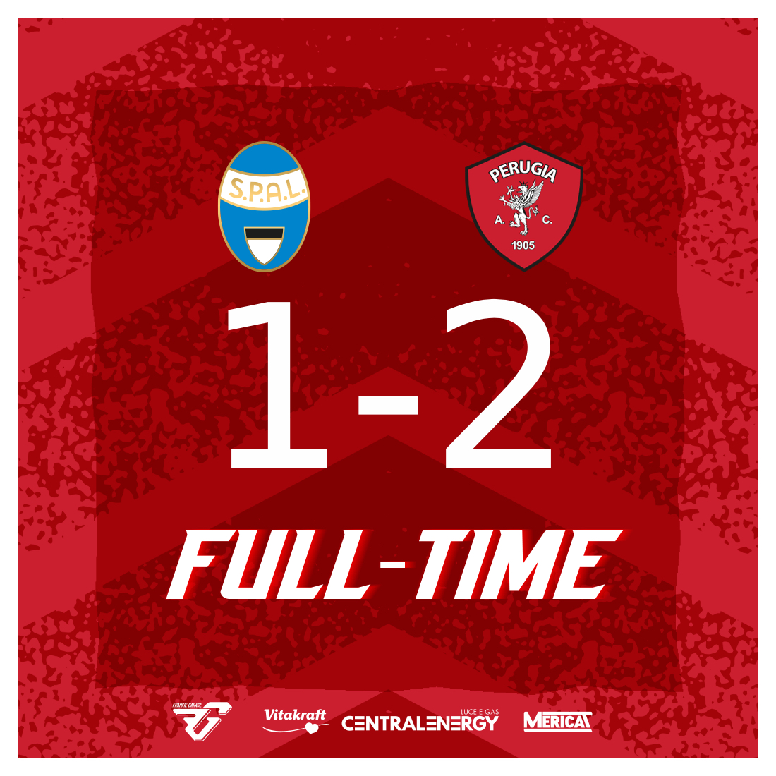 ACPerugiaCalcio's tweet photo. FINITAAA!!! VITTORIAAAA!!!!
⚽️41' pt #Iannoni
⚽️45' pt #Vazquez
👏👏👏 ai nostri ragazzi!
#forzagrifo @LegaProOfficial #SpalPerugia #SPAPER https://t.co/9NIQCluGOj
