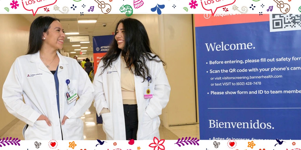 UAZHealth's tweet photo. We’re committed to empowering the next generation of Hispanic health professionals. Read about FACES Conversantes program, which provides bilingual Spanish-speaking students clinical experience as medical interpreters and a pathway to a career in medicine: https://t.co/OtBUI7RVHS https://t.co/AjcH5CLCyY