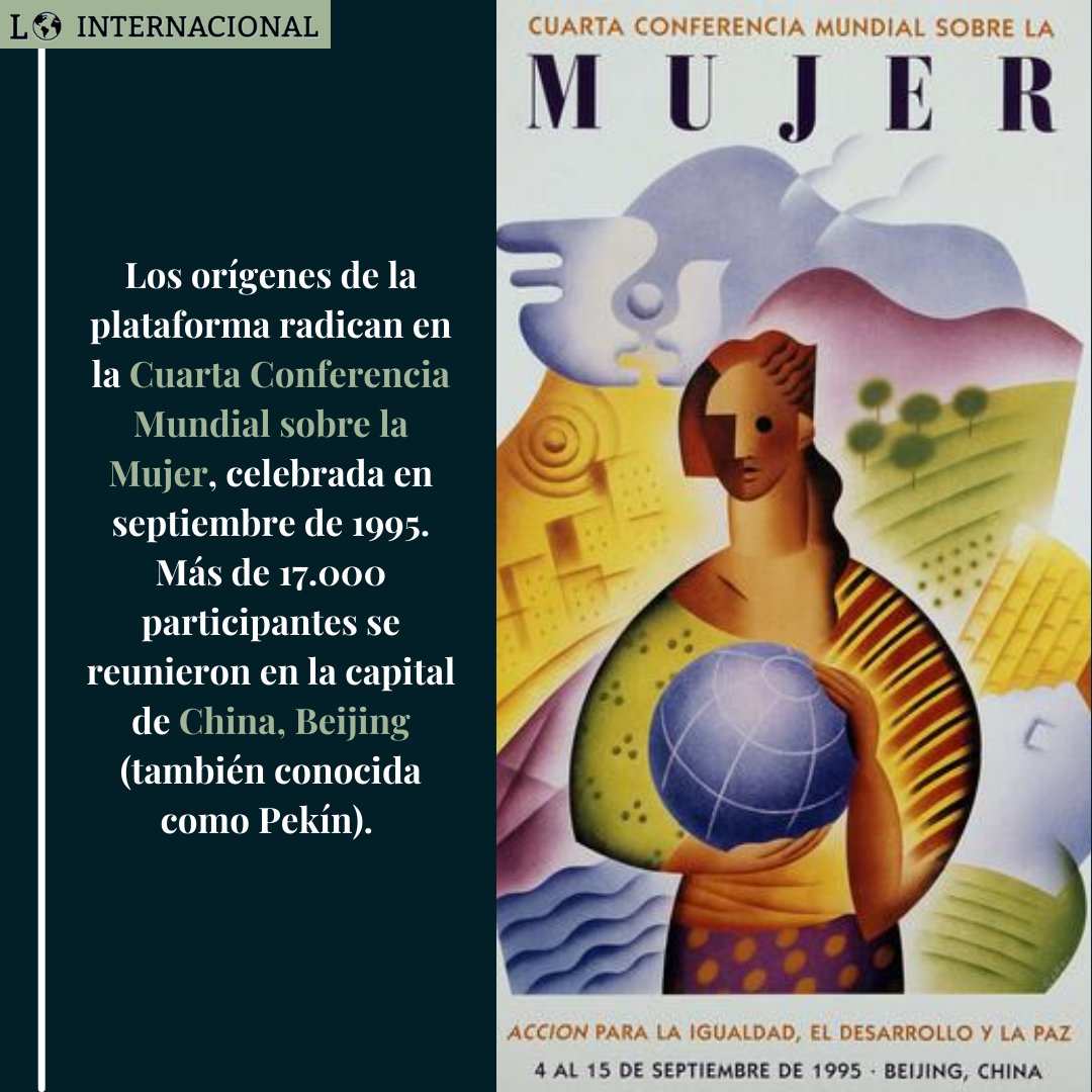 InternacionalLo's tweet photo. #LoInternacional 🌎 te presenta la efeméride de hoy:La Declaración y Plataforma de Acción de Beijing.
La cuál establece una serie de objetivos estratégicos y medidas para el progreso de las mujeres y el logro de la igualdad de género en 12 esferas cruciales.
#revista
#Efemeride https://t.co/bNA7J2iFqO