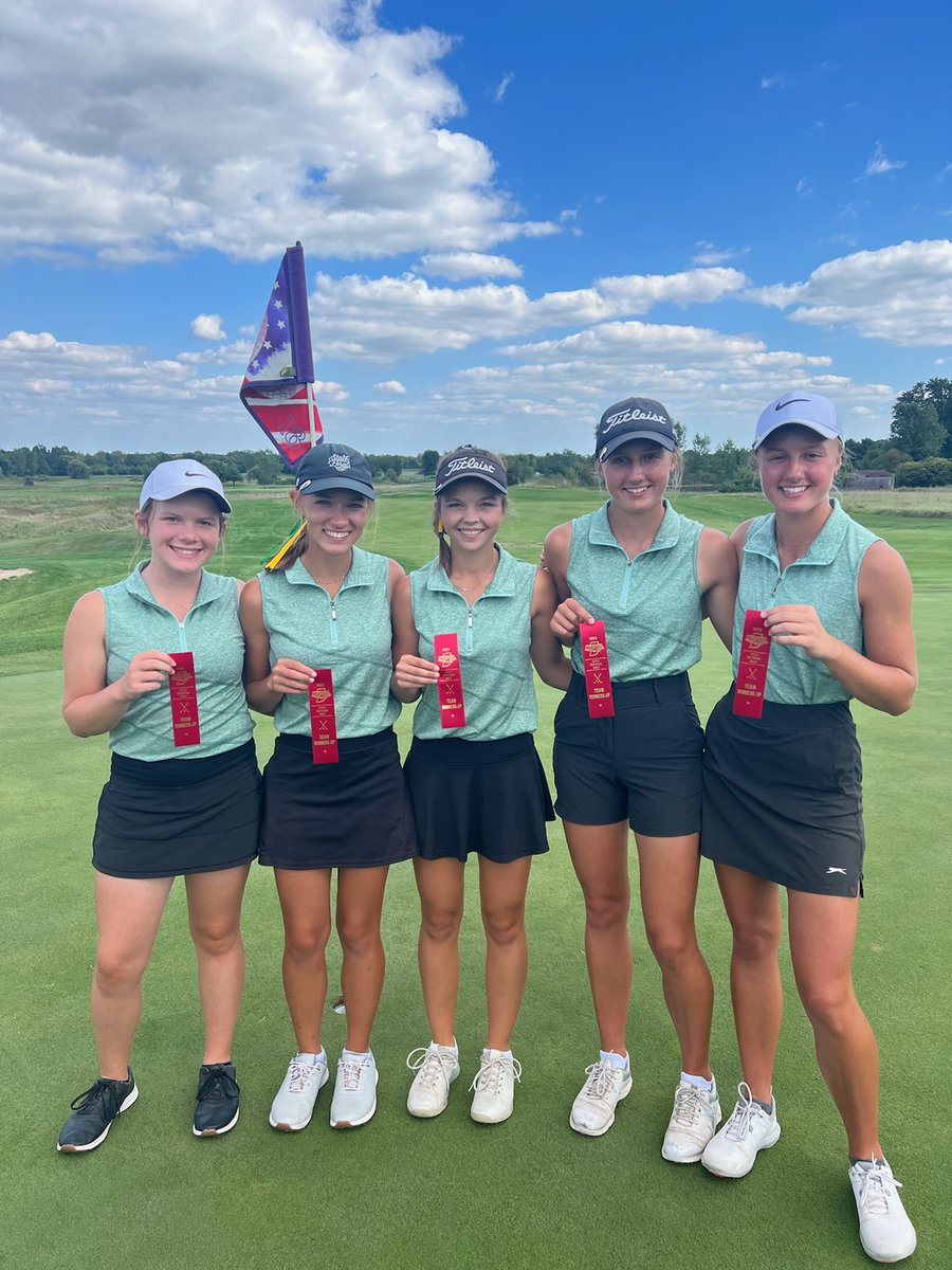 Raiders(321) come up just short today but advance to Regionals next week.  Dyer(77, T3), Reschly(74,Individual Champion!), L Irving(86), A Irving(85), Riegsecker(85). Coach is proud of these girls! Next goal in sight! <a href="/nridgeathletics/">Northridge Athletics</a> <a href="/indianahsgolf/">Indiana HS Golf</a>