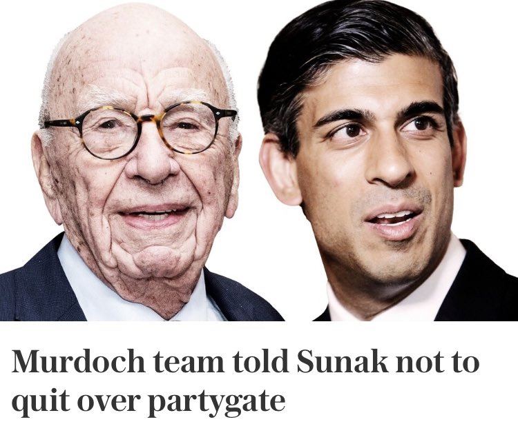 🚨**EXCLUSIVE**🚨 Rishi Sunak drafted a resignation statement quitting Boris’s Cabinet when fined for breaching lockdown… but was persuaded to stay by Rupert Murdoch executives. Full story: telegraph.co.uk/politics/2023/… From my book! Order here: amazon.co.uk/Right-Rule-Thi…