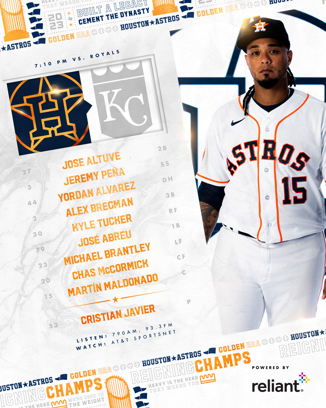 Houston Astros Uniform Lineup