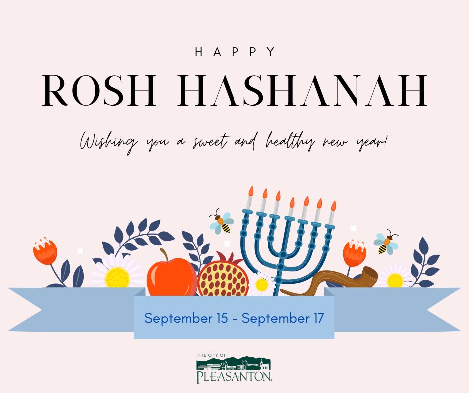 pleasantonca's tweet photo. This evening marks the beginning of Rosh Hashanah. Wishing a happy and healthy New Year to those who are celebrating! https://t.co/MEeQ0QAdTG