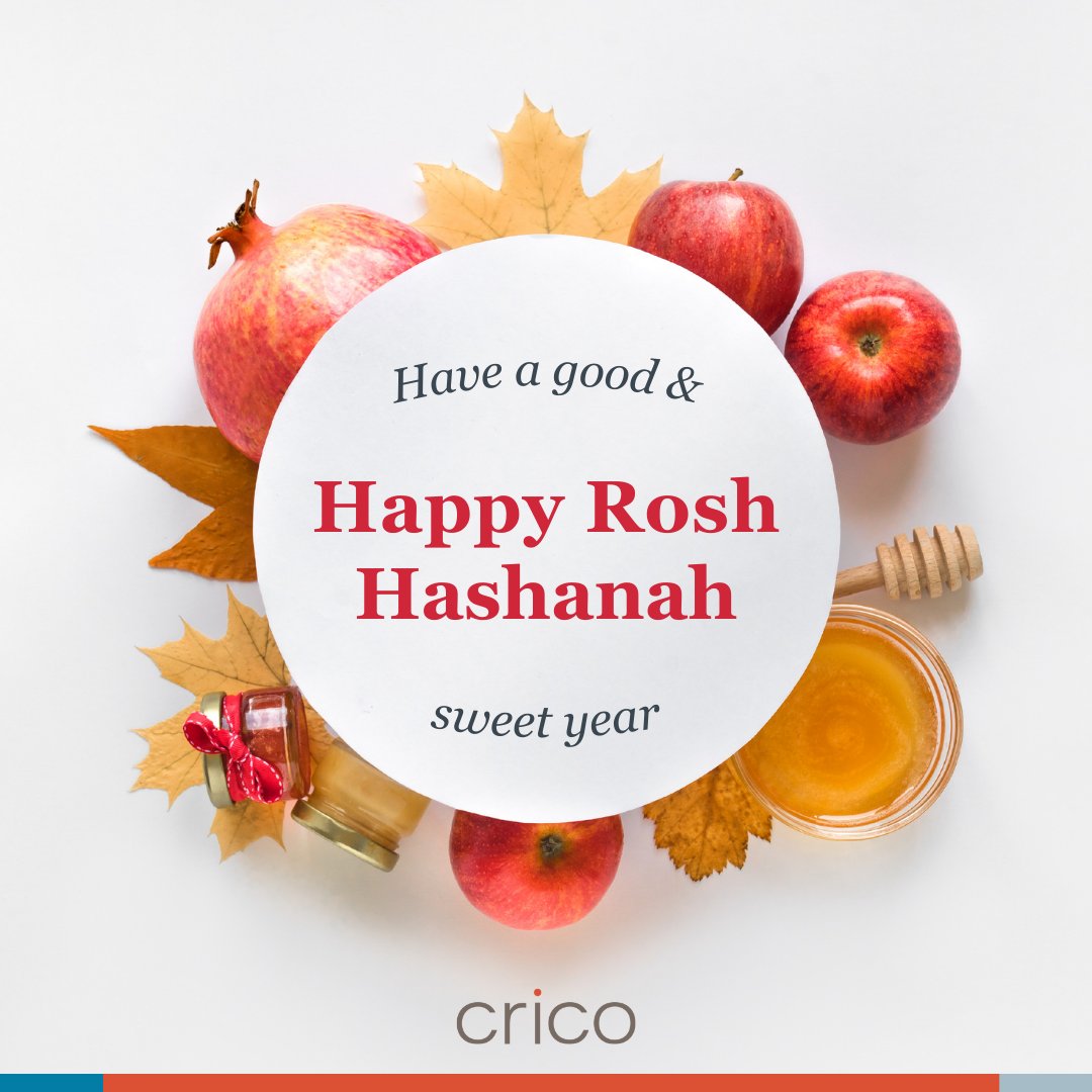 Happy Rosh Hashanah! Wishing a sweet and prosperous new year filled with joy and good health to our CRICO team and community members celebrating the first of the Jewish High Holidays. 🍯🍎