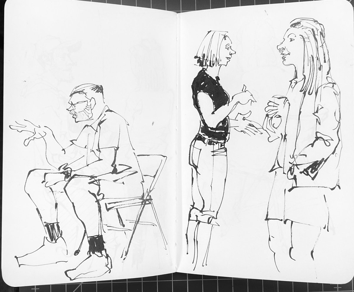 Quick party people sketches 