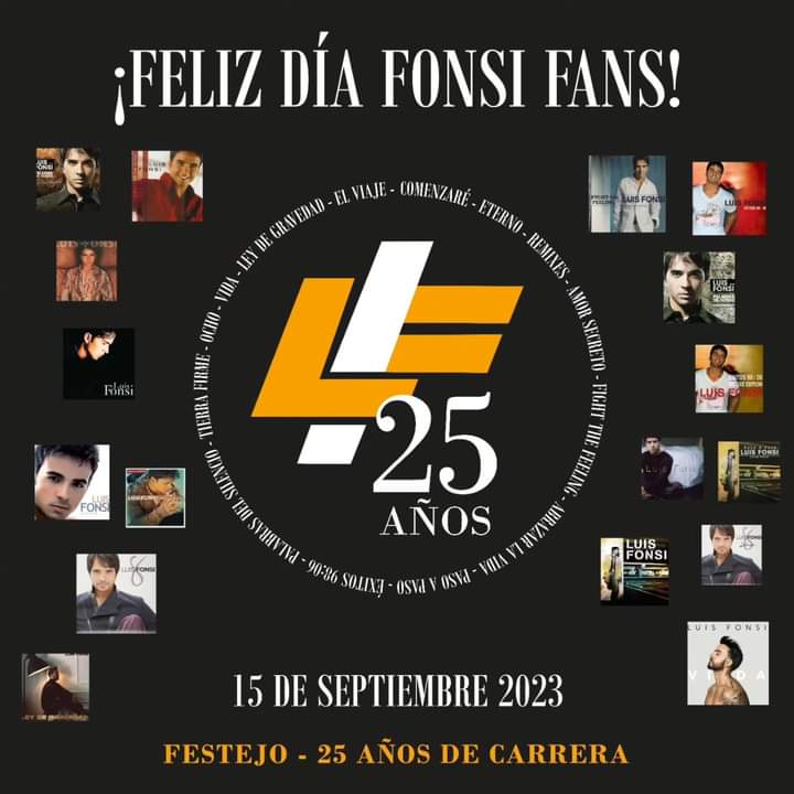 Hoy festejamos los 25 años de la carrera de <a href="/LuisFonsi/">Luis Fonsi</a>  
25 años de éxitos 🇦🇷💓
<a href="/Fonsisangels/">Fonsi's Angels Arg</a>