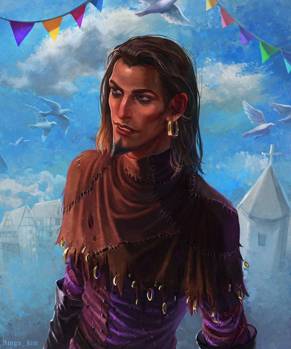 It's been a year and I'm still hyperfixated on this man 😔
#clopin #disney #hunchbackofnotredame #digitalart #artgallery #art #drawing #2dart #illustraton #painting #medieval #jester