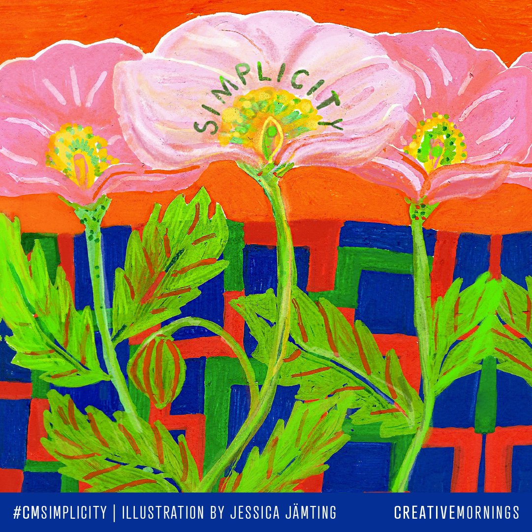 Baltimore_CM's tweet image. September’s theme is Simplicity, chosen by @Gothenburg_CM and illustrated by Jessica Jämting. Imagined simplicity not in terms of absence but essence. Amidst mind-boggling complexity, simplicity drives us to get to the deep core of the matter. #CMSimplicity #CreativeMornings